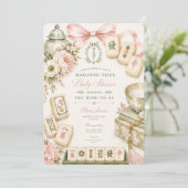 Invitation Baby shower Mahjong (Debout devant)