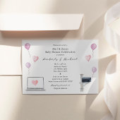 Invitation Baby shower Mail et Zoom Baby shower Fête