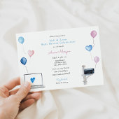 Invitation Baby shower Mail et Zoom Baby shower Fête