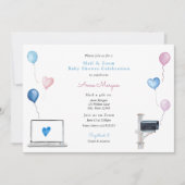 Invitation Baby shower Mail et Zoom Baby shower Fête (Devant)