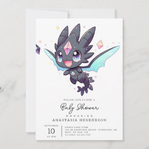 Invitation Baby shower majestueux Dreamy Dragon