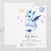 Invitation Baby shower majestueux Whimsical Dragon (Devant / Derrière)