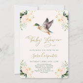 Invitation Baby shower Mallard Duck (Devant)