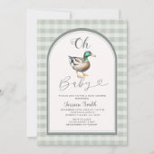Invitation Baby shower Mallard Duck (Devant)