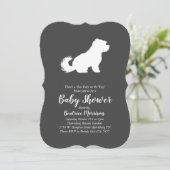 Invitation Baby shower maltais Neutre hommes-femmes (Debout devant)
