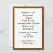 Invitation Baby shower Mama Bear et Cub (Dos)