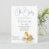 Invitation Baby shower Mama et Baby Duck (Debout devant)