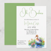 Invitation Baby shower Mama et Twin Ducklings (Devant / Derrière)