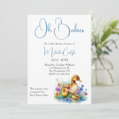 Invitation Baby shower Mama et Twin Ducklings (Debout devant)