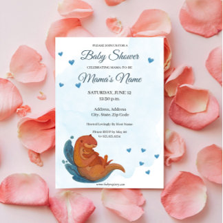 Invitation Baby shower Mama & Me Otter