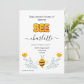 Invitation Baby shower maman à Bee (Debout devant)