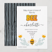 Invitation Baby shower maman à Bee (Devant / Derrière)