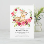 Invitation Baby shower Maman & Baby Deer (Debout devant)