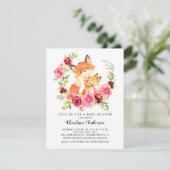 Invitation Baby shower Maman & Baby Fox (Debout devant)