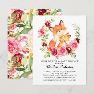 Invitation Baby shower Maman & Baby Fox