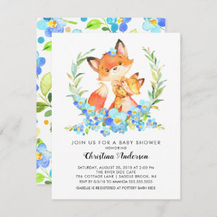 Invitation Baby shower Maman & Baby Fox