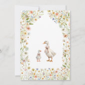 Invitation Baby shower maman et bébé oie boho (Dos)