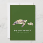 Invitation Baby shower Maman et Me Tortues de mer (Dos)