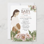 Invitation Baby Shower Maman Future Rose Pâle (Devant)