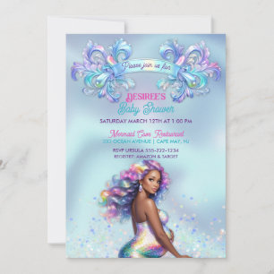 Invitation Baby Shower Maman Sirène Grossesse