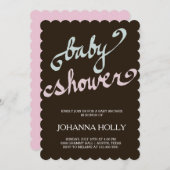 Invitation baby shower manuscrit (Devant / Derrière)