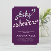 Invitation baby shower manuscrit (Debout devant)
