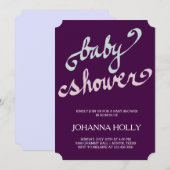 Invitation baby shower manuscrit (Devant / Derrière)
