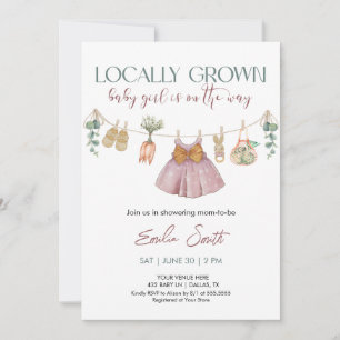 Invitation Baby shower Marché de fermière fille