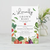 Invitation Baby-Shower Marché de Producteurs Bébé Issu de l'A (Debout devant)