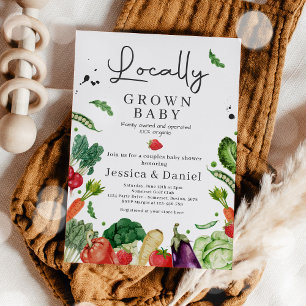 Invitation Baby-Shower Marché de Producteurs Bébé Issu de l'A
