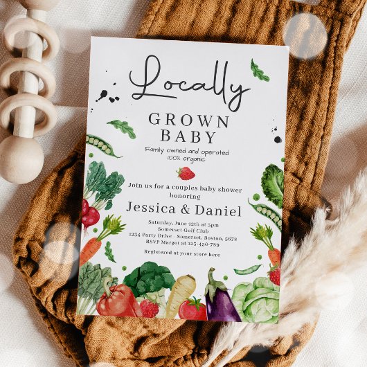 Invitation Baby-Shower Marché de Producteurs Bébé Issu de l'A
