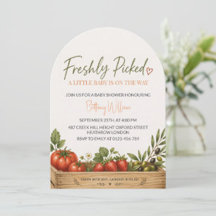 Invitation Baby Shower Marché de Producteurs Frais Élus