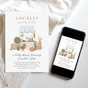 Invitation Baby-Shower Marché de Producteurs Locaux