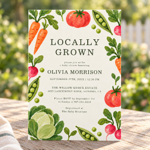 Invitation Baby-Shower Marché de Producteurs Locaux