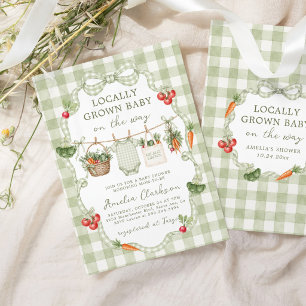 Invitation Baby-Shower Marché de Producteurs Locaux