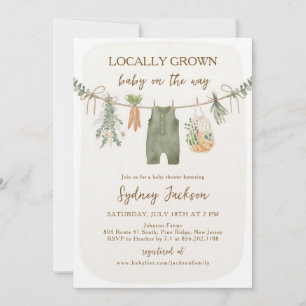 Invitation Baby Shower Marché de Producteurs Locaux