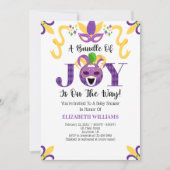 Invitation Baby shower Mardi Gras (Devant)