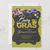 Invitation Baby shower Mardi Gras (Devant)
