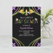 Invitation Baby shower Mardi Gras (Debout devant)