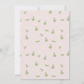 Invitation Baby shower marguerite rose et blanc (Dos)