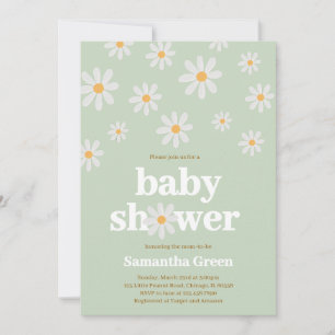 Invitation Baby shower marguerrier