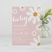 Invitation Baby shower marguerrier (Debout devant)