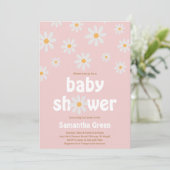 Invitation Baby shower marguerrier (Debout devant)