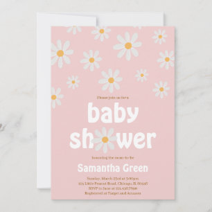 Invitation Baby shower marguerrier