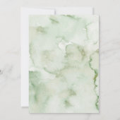Invitation Baby Shower Mariage Ballon Hydrangea Vert Sage (Dos)