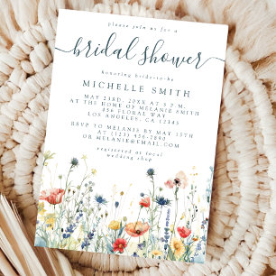 Invitation Baby Shower Mariage Champêtre Vibrant