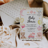 Invitation Baby shower Mariage Teddy Bear