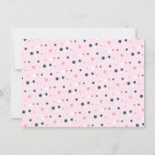 Invitation Baby shower Marin Bleu Rose (Dos)
