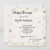 Invitation Baby shower marin nautique (Dos)