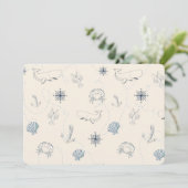 Invitation Baby shower marin nautique (Debout devant)